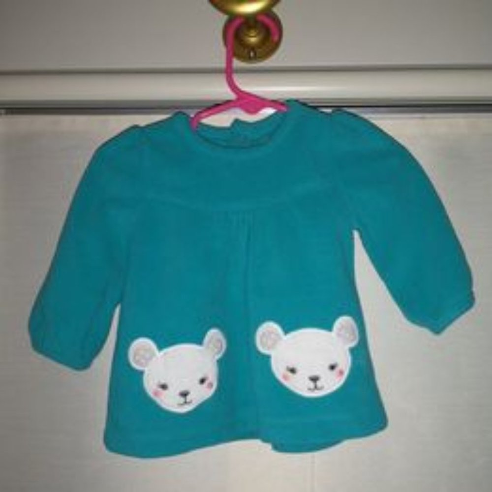 CARTER'S baby girl top teal size 3-6 month K-019